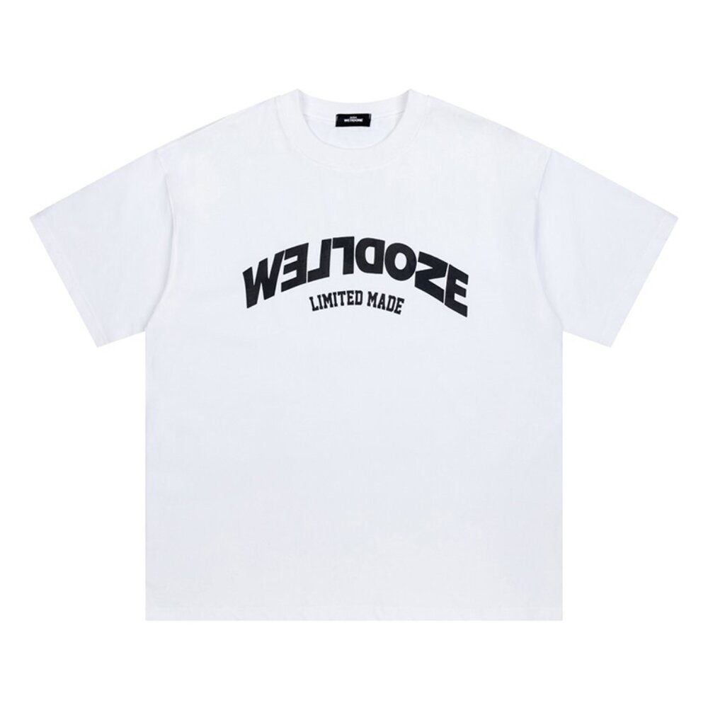 We11done White Letter Loose Short Sleeves